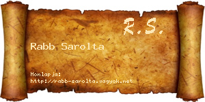 Rabb Sarolta névjegykártya