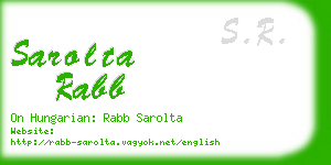 sarolta rabb business card